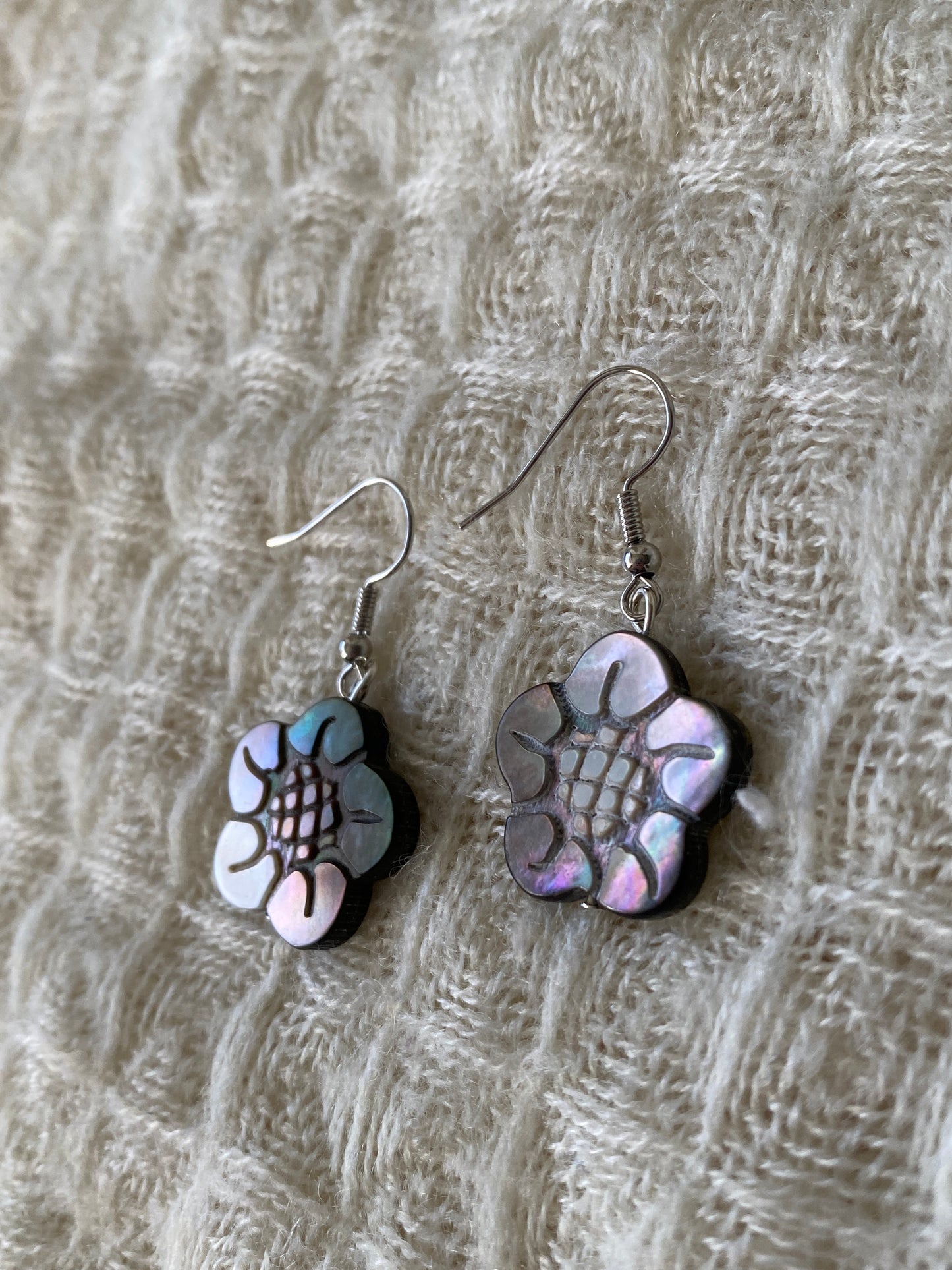 Abalone Flower Earrings