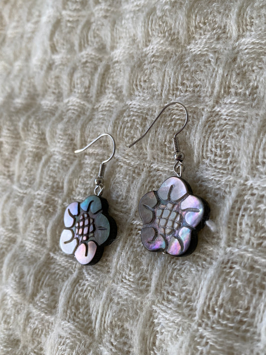 Abalone Flower Earrings