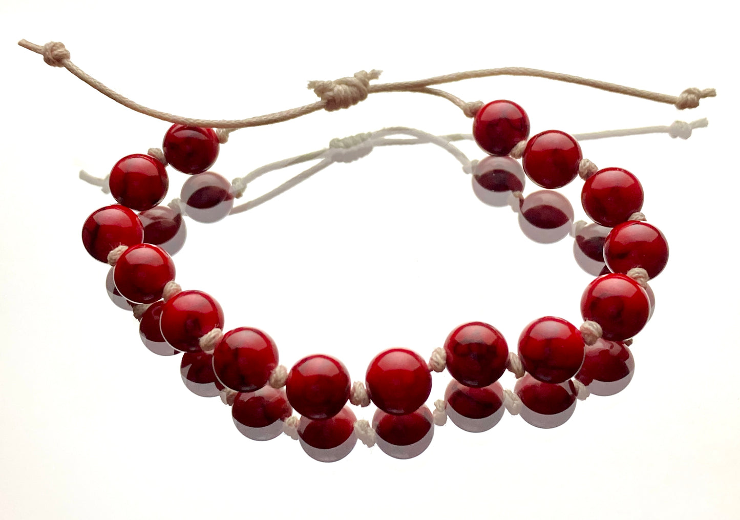 Red Jade Knotted Bracelet