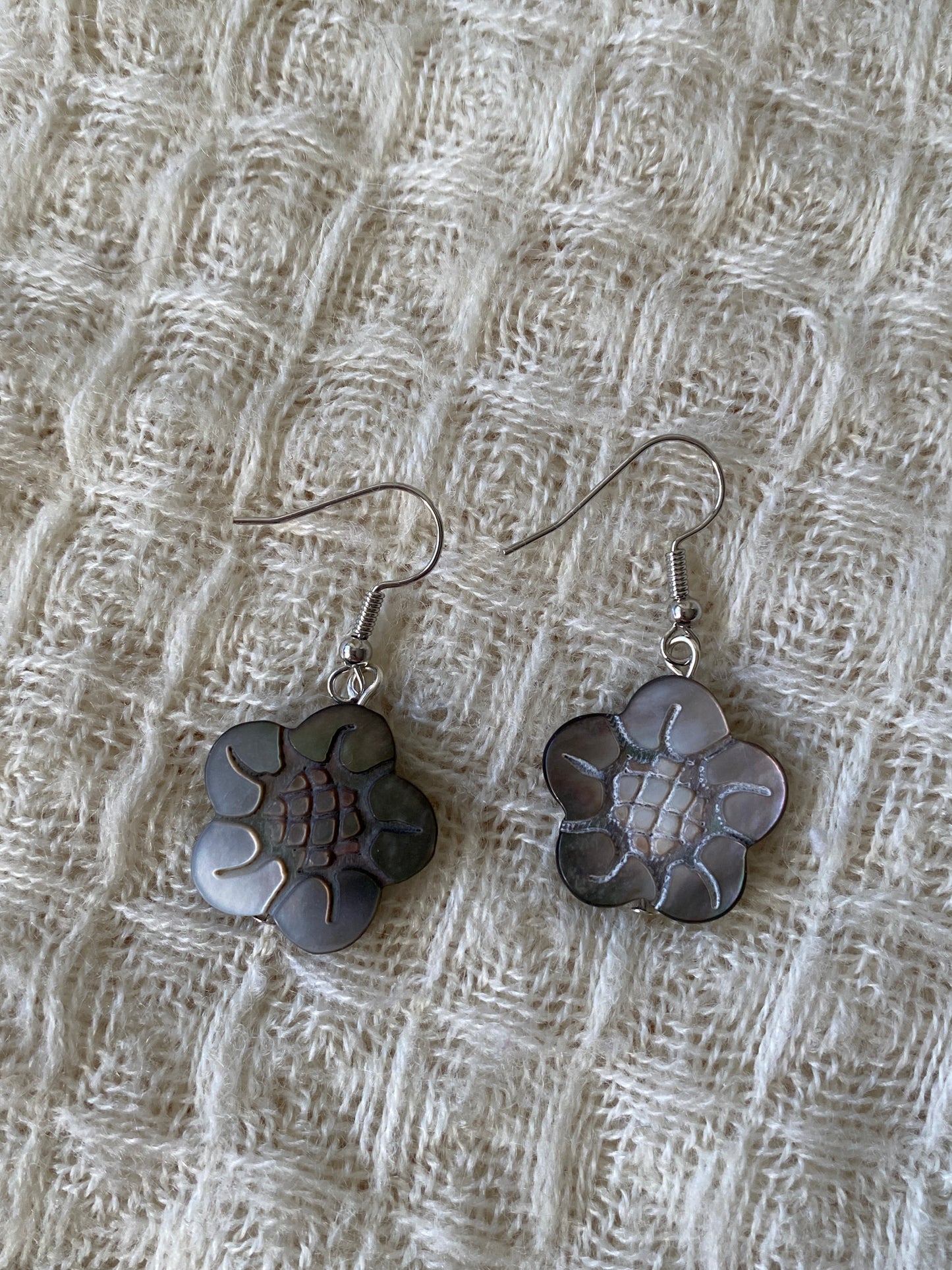 Abalone Flower Earrings