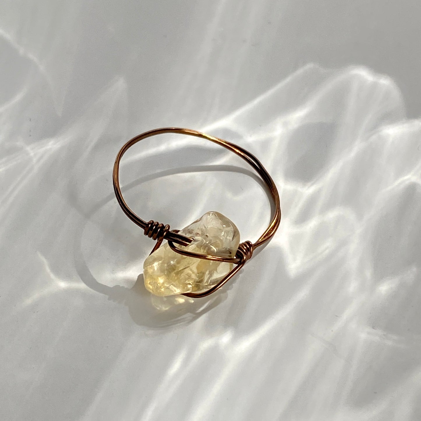 Yellow Glass Chip Ring