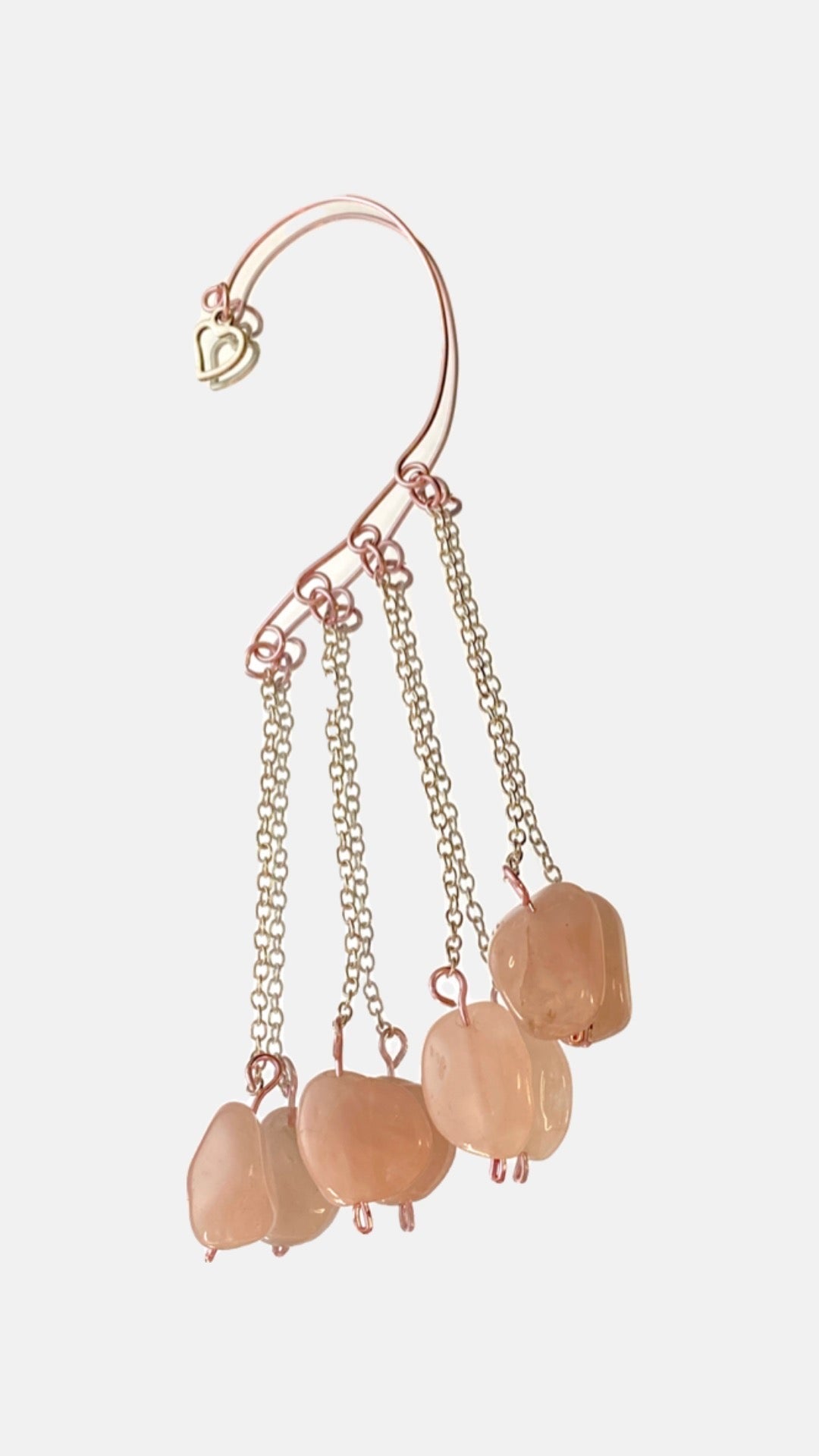 Rose Quartz Wrap around Ear Cuff