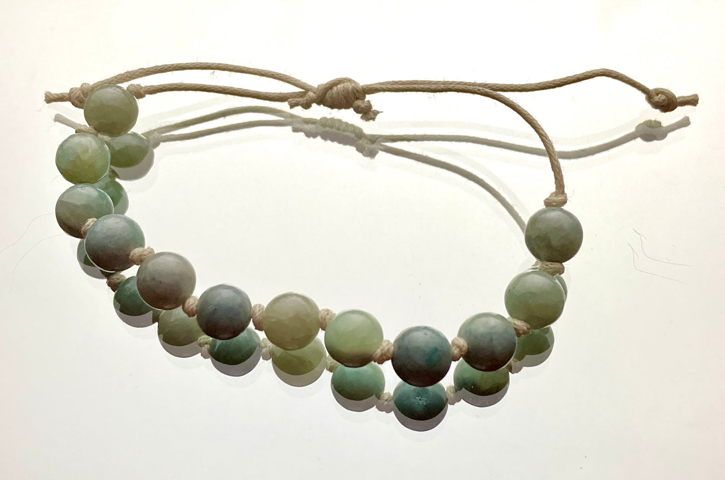 Seafoam Crystal Knotted Bracelet