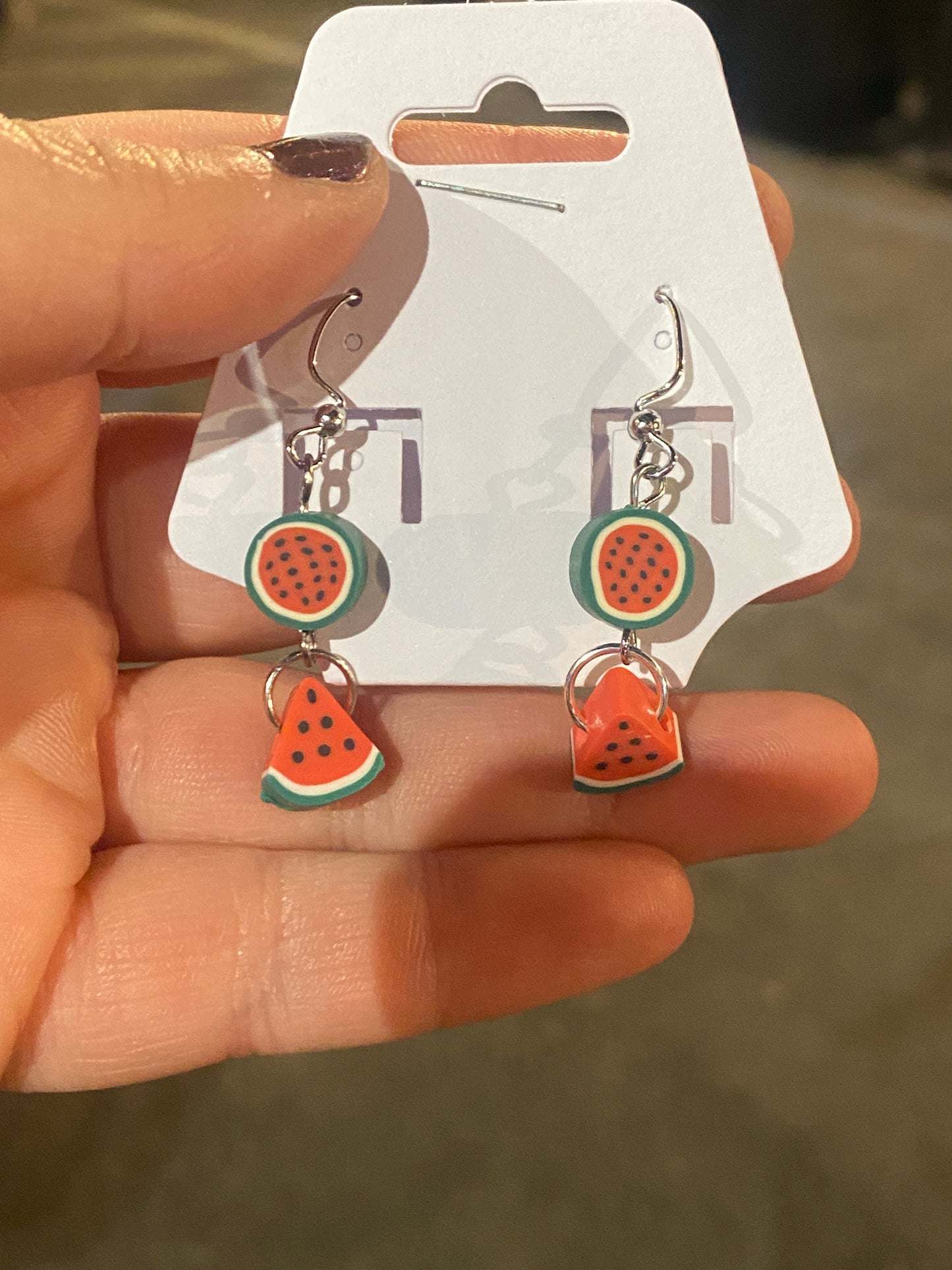 Watermelon Slice Earrings