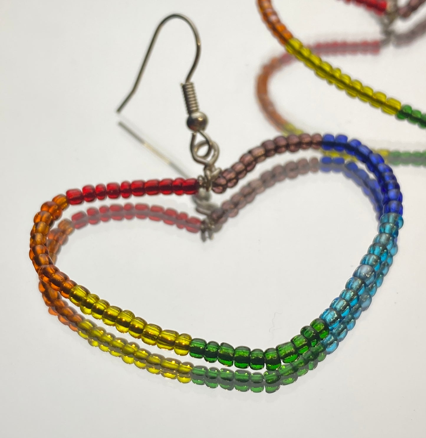 Rainbow Heart Hoops