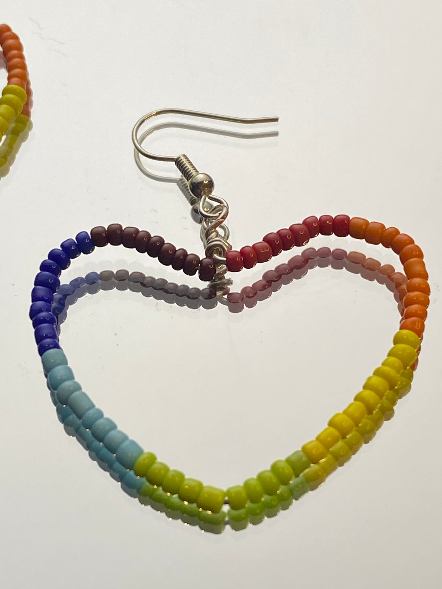 Rainbow Heart Hoops
