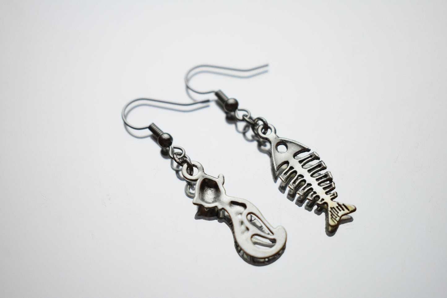 Cat and Fish Earrings