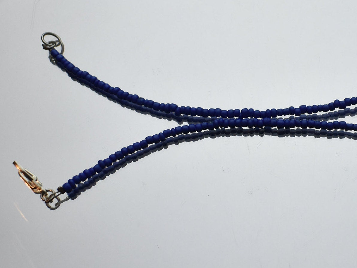 Silver and Blue Charm Necklace