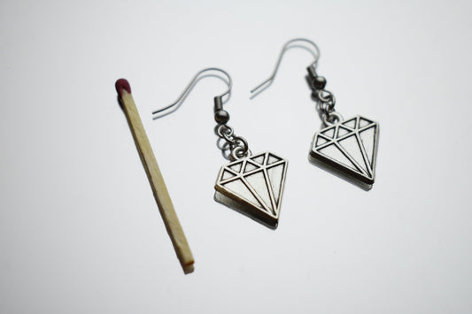 Diamond Charm Earrings