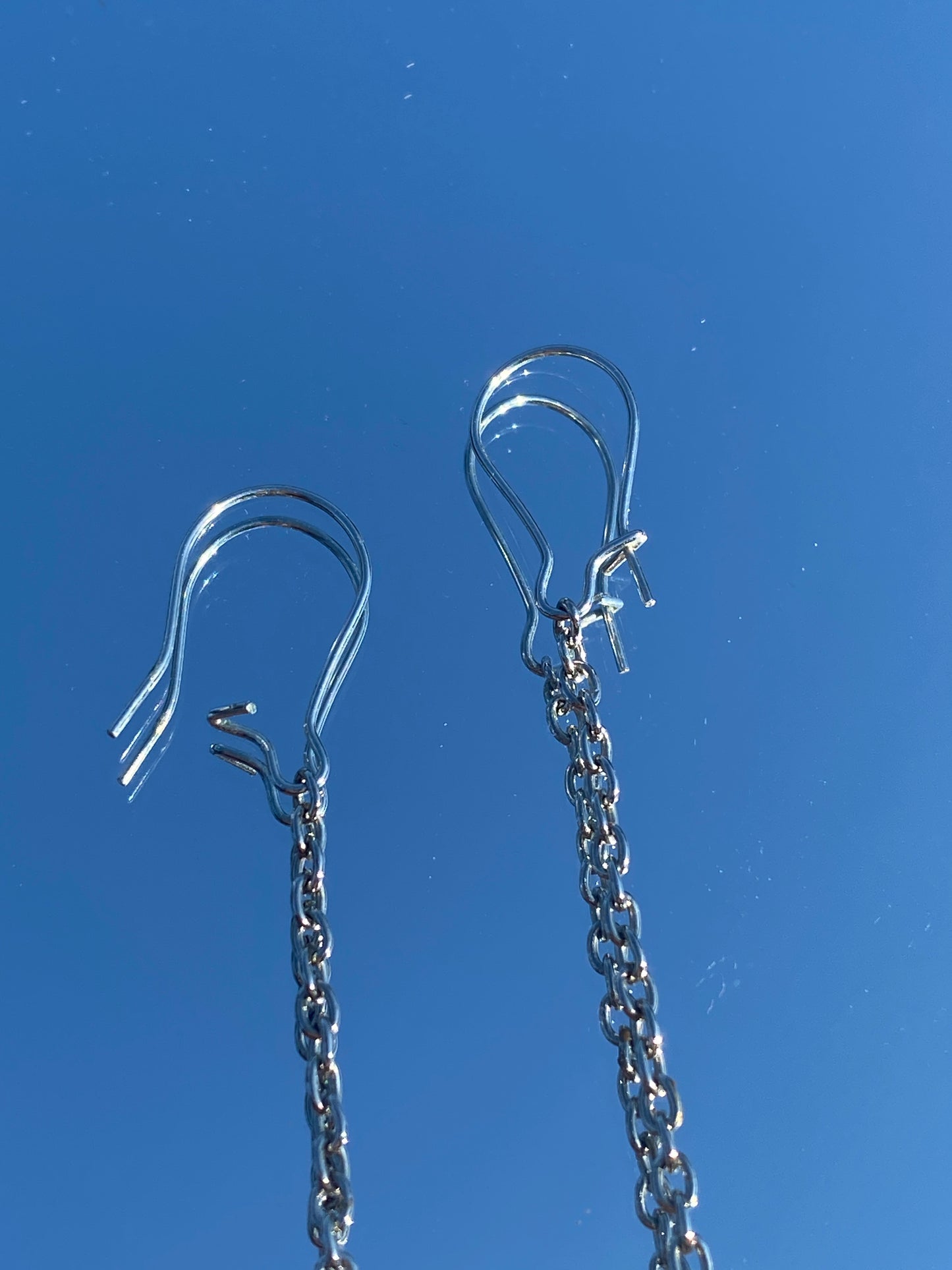 Hematite Feather Earrings