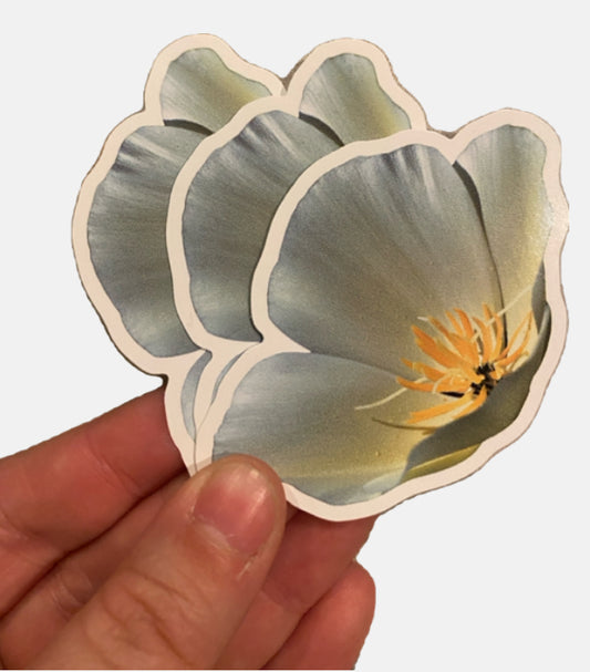 Yellow Poppy Sticker