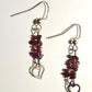 Garnet Heart Earrings