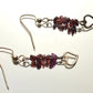 Garnet Heart Earrings