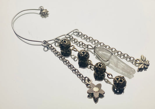 Silver Garden Wrap around Ear Cuff
