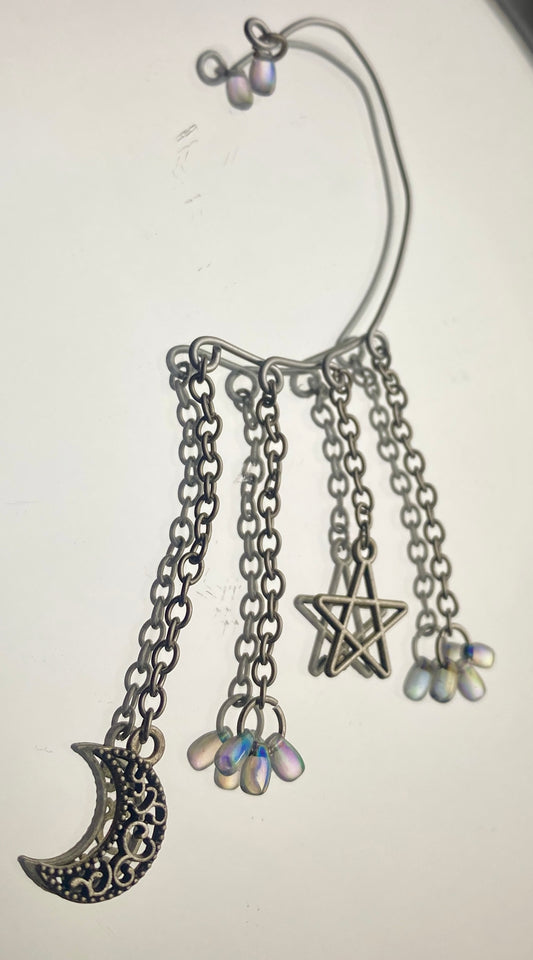 Glowing Moon Wrap around Ear Cuff