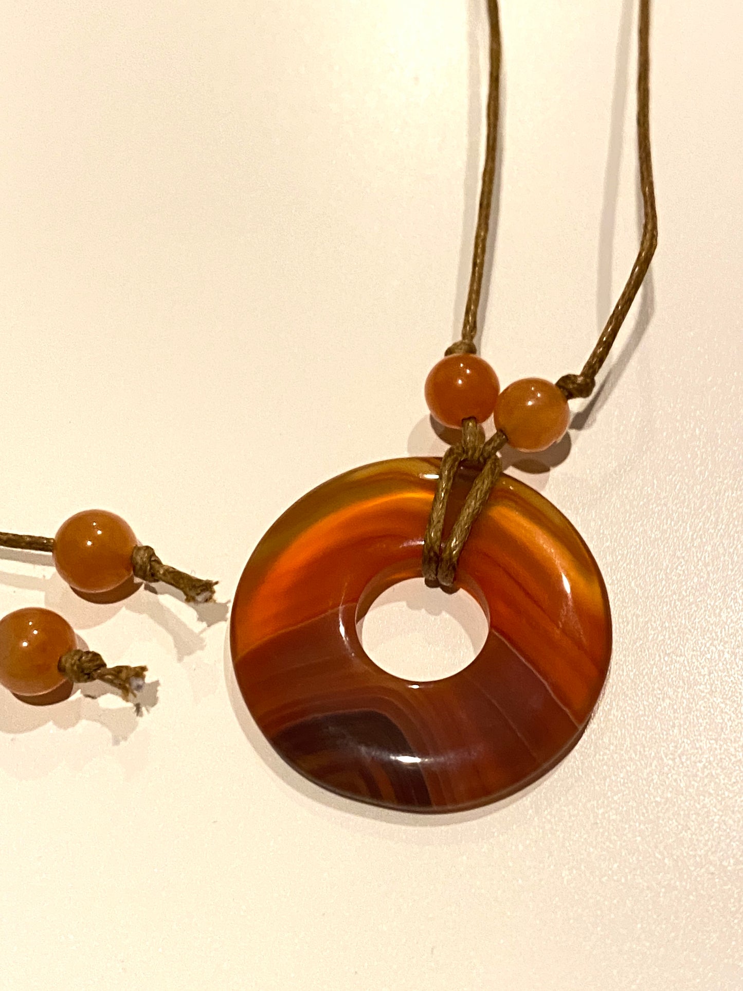 Agate Disk Necklaces