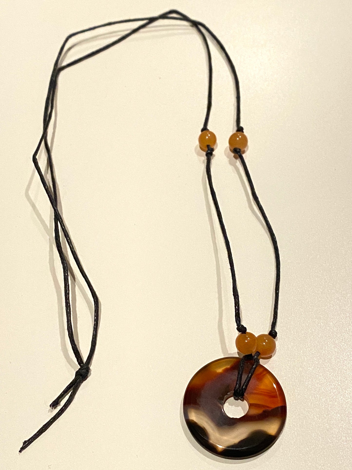 Agate Disk Necklaces