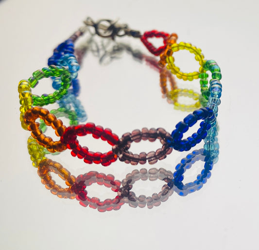 Rainbow Looped Bracelet
