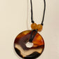 Agate Disk Necklaces