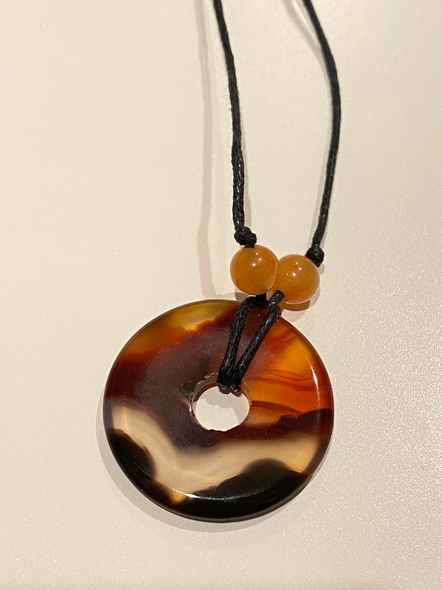 Agate Disk Necklaces