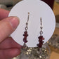 Garnet Heart Earrings