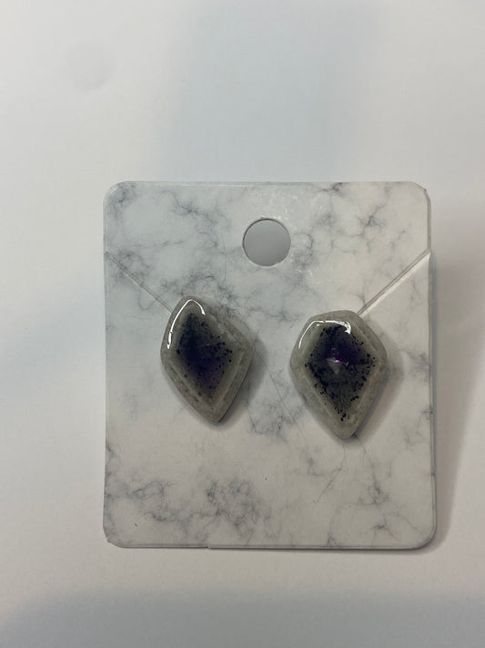 Diamond Amethyst Earrings