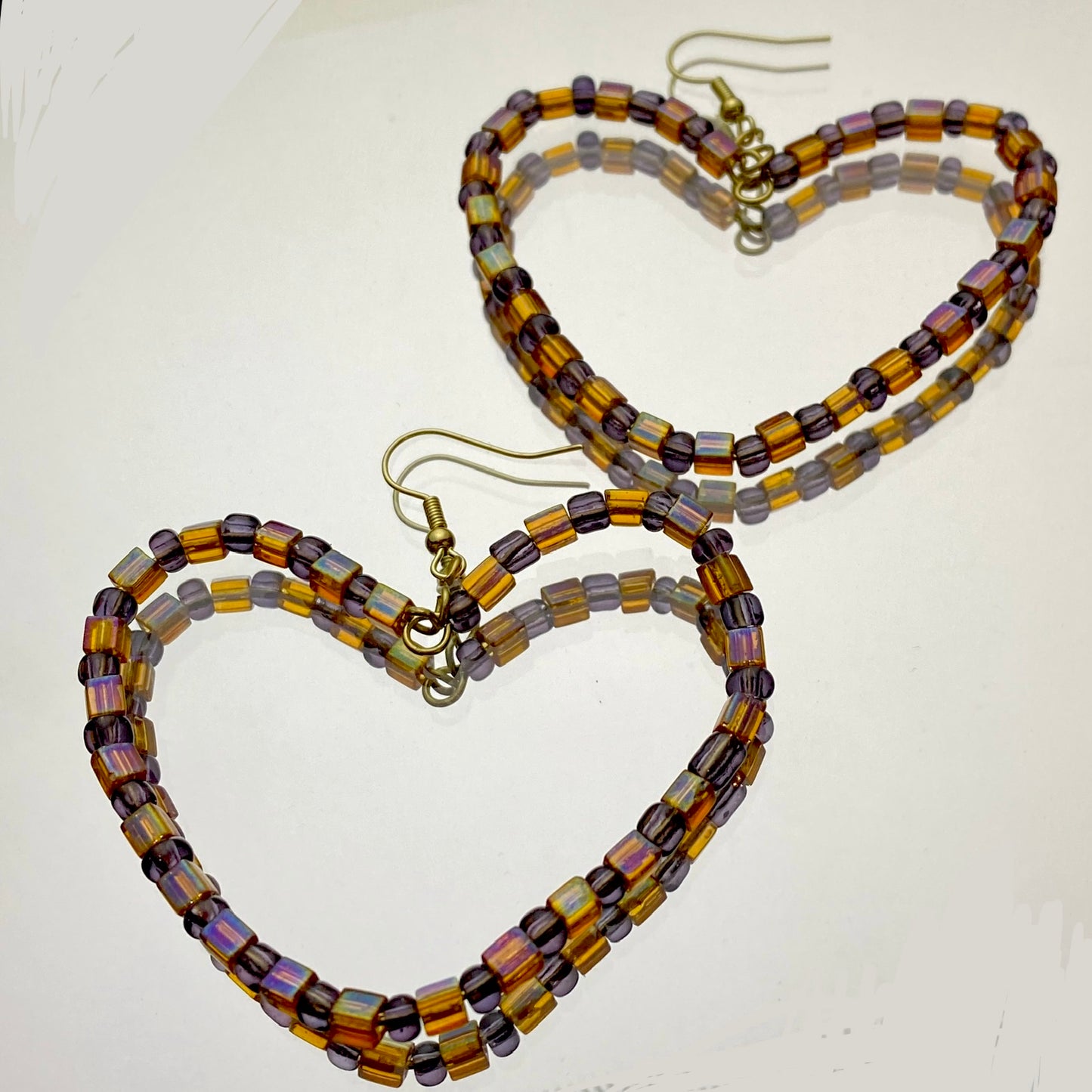 Purple Halloween Heart Hoops