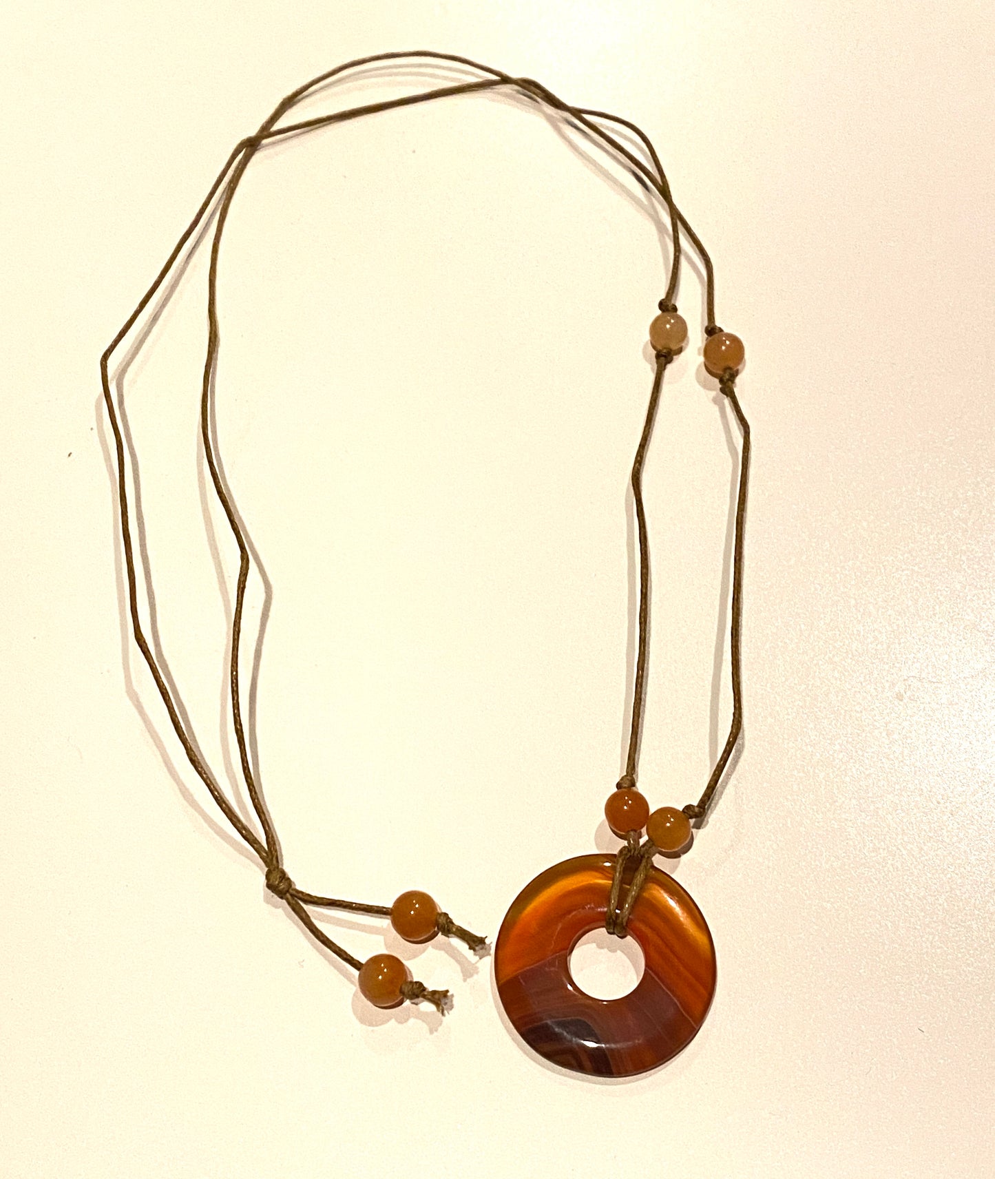 Agate Disk Necklaces