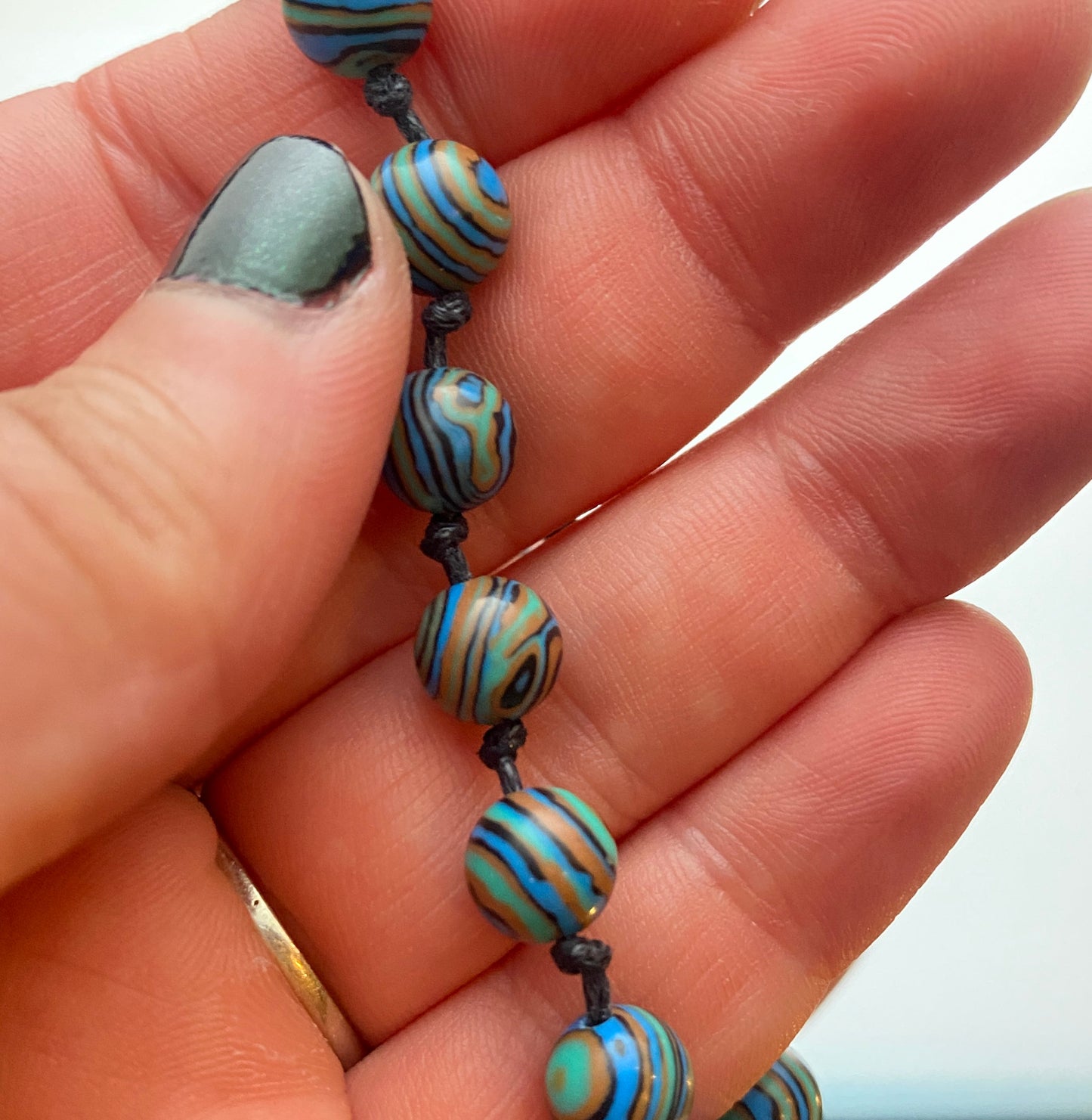 Fordite Knotted Bracelet