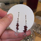 Garnet Heart Earrings