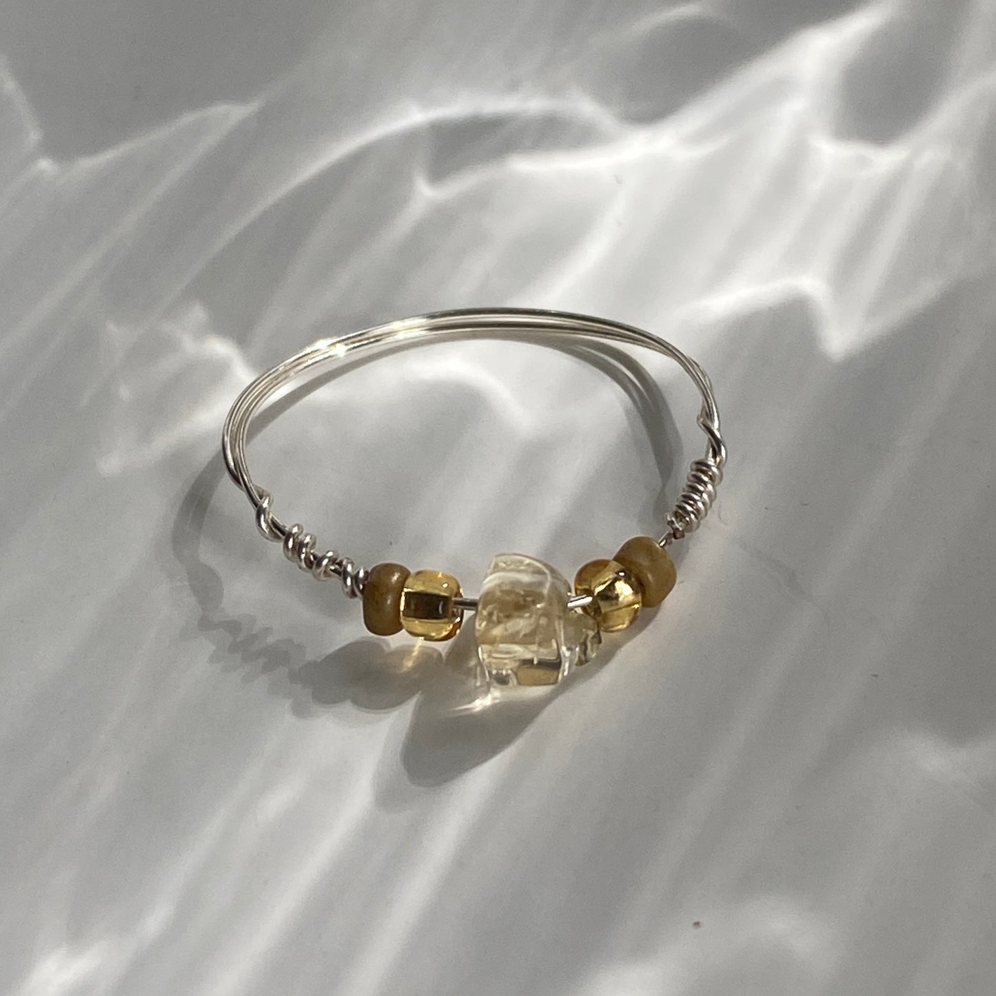 Yellow Glass Chip Ring