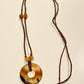 Agate Disk Necklaces