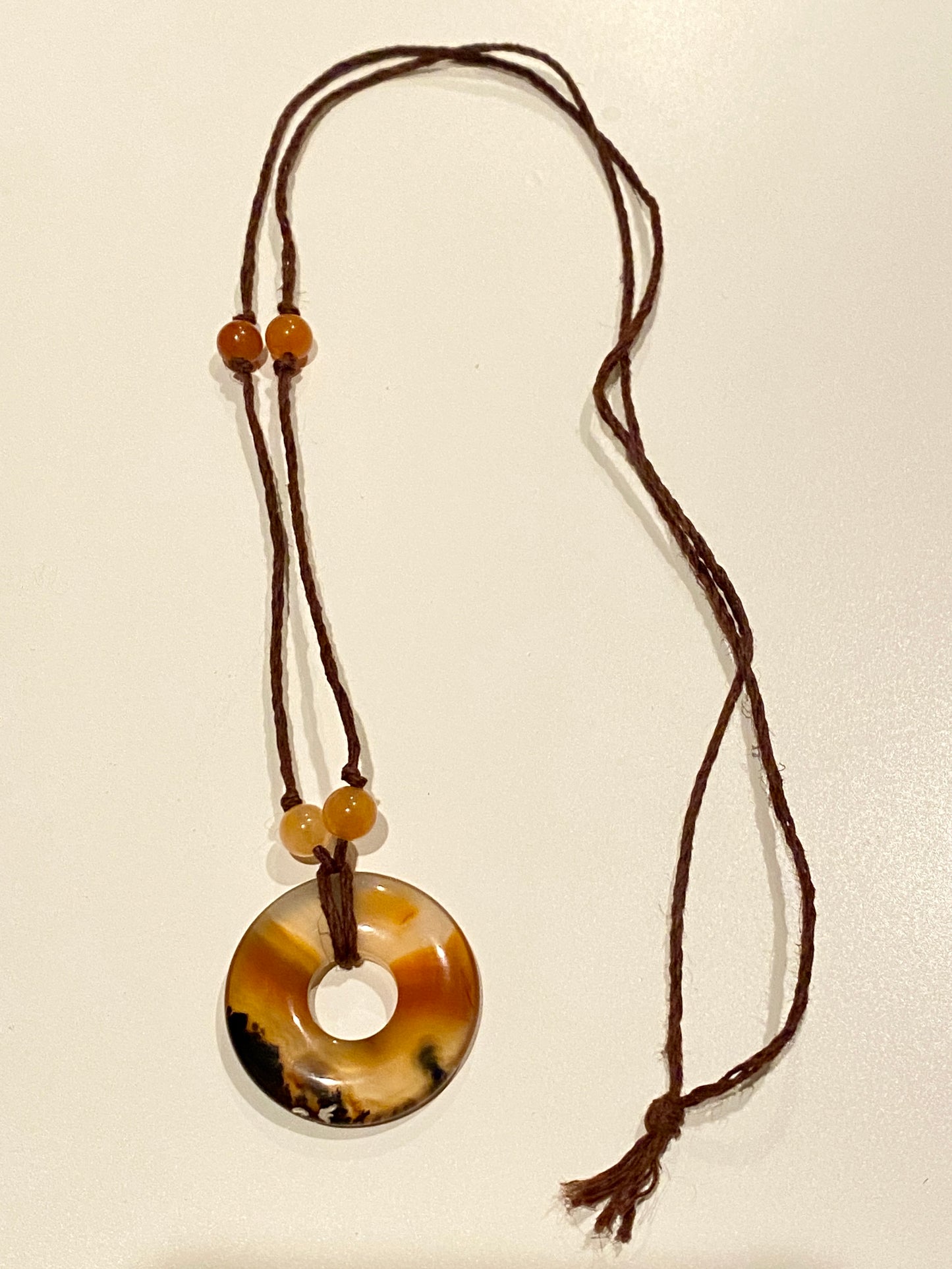 Agate Disk Necklaces