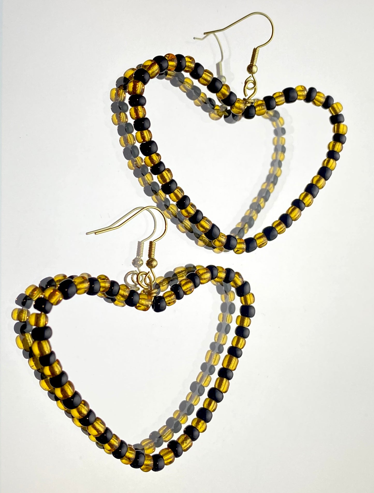 Bumblebee Heart Hoops