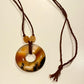 Agate Disk Necklaces