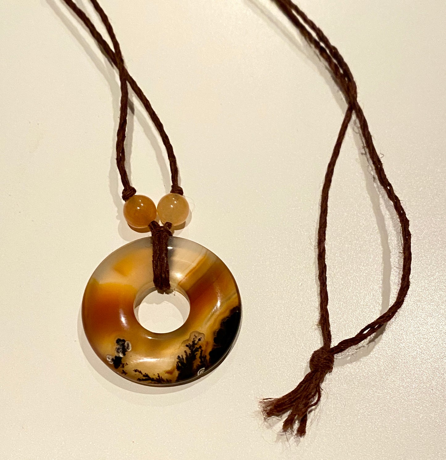 Agate Disk Necklaces