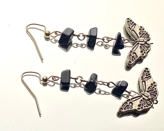 Midnight Moth Earrings