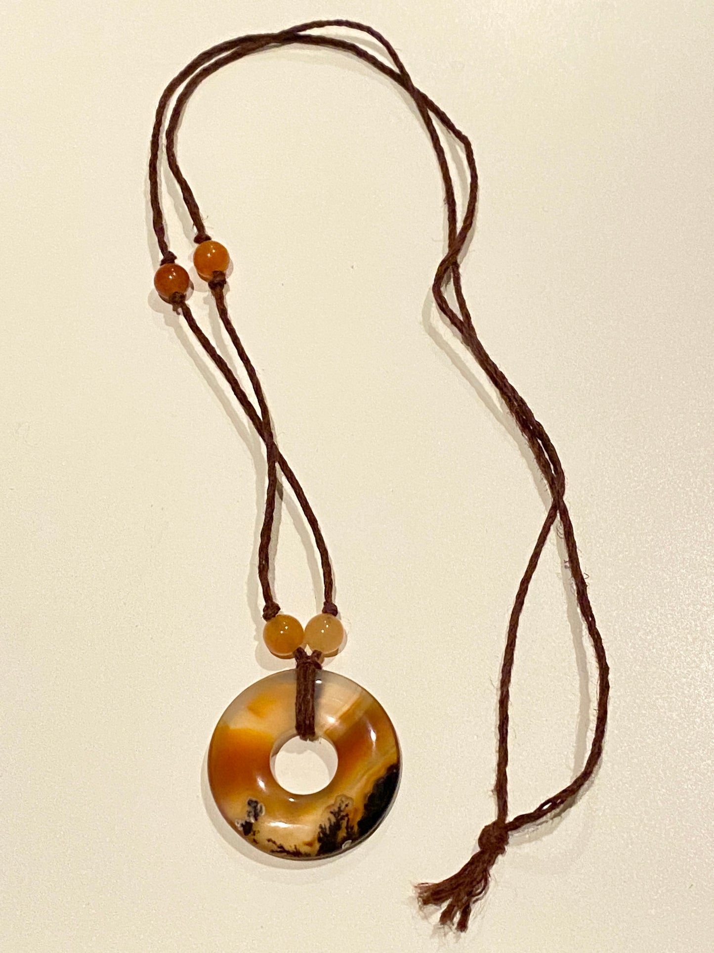 Agate Disk Necklaces