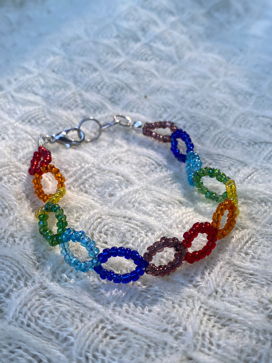 Rainbow Looped Bracelet