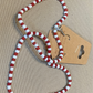 Candy Cane Heart Hoops