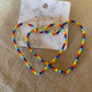 Rainbow Heart Hoops