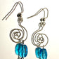 Long Swirling Glass Earrings