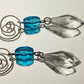 Long Swirling Glass Earrings