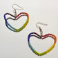 Rainbow Heart Hoops