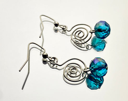 Swirling Glass Earrings