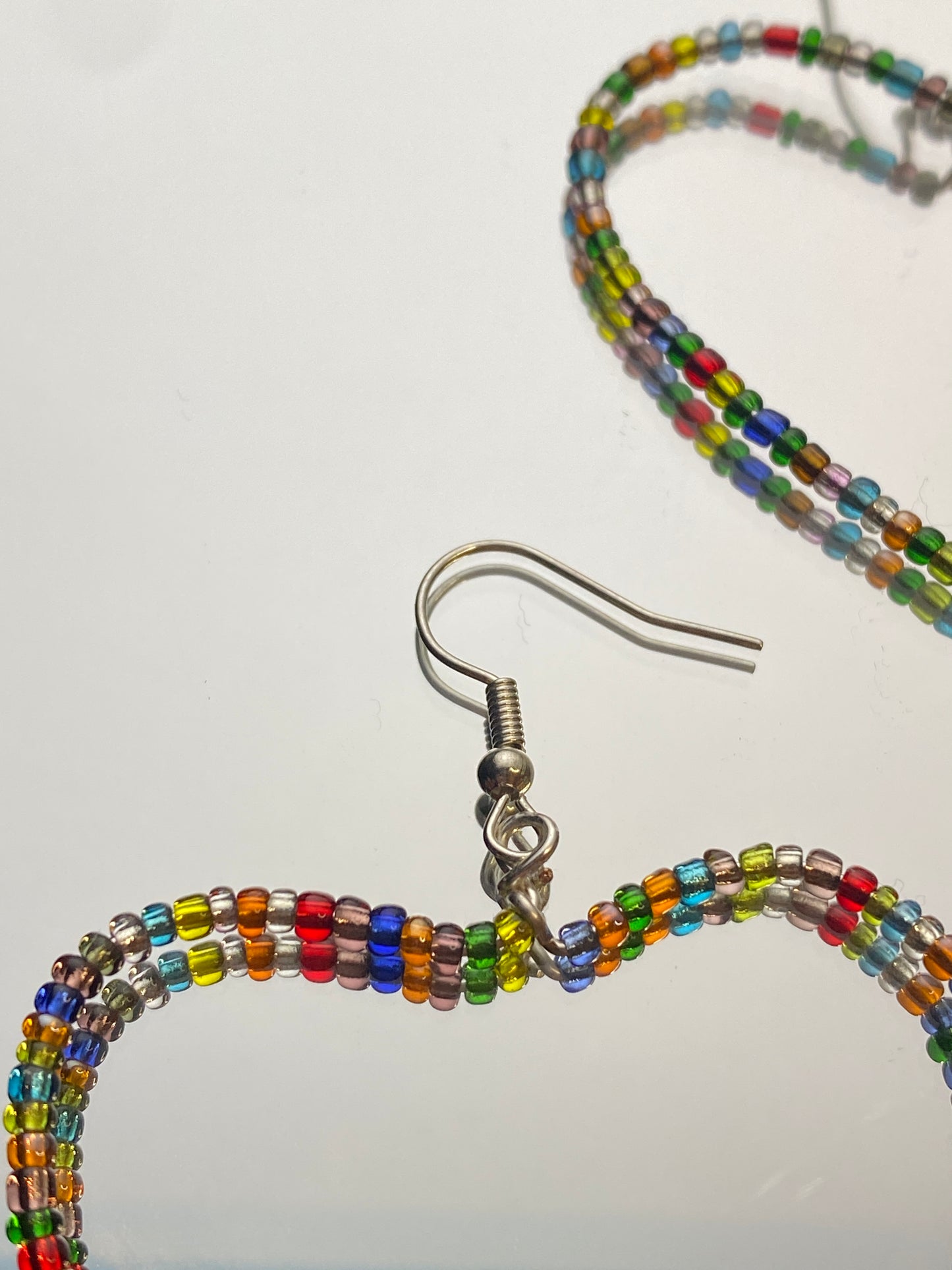 Rainbow Heart Hoops