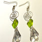 Long Swirling Glass Earrings