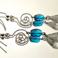 Long Swirling Glass Earrings