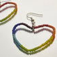 Rainbow Heart Hoops