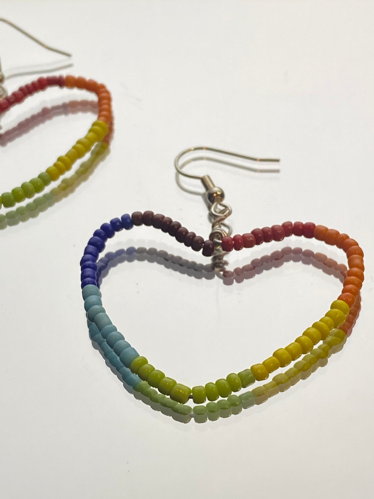 Rainbow Heart Hoops